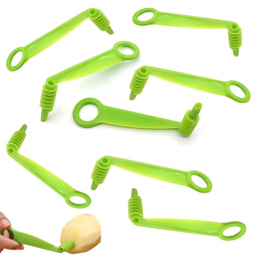 8 Pcs Spiralizer for Vegetables, Cucumber Slicer, Manual Courgette Spiralizer, Multifunctional Kitchen Gadgets for Cucumber Potato Carrot Vegetable and Fruit