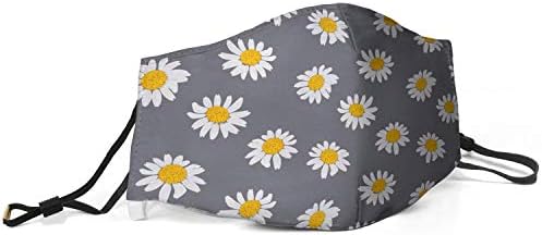 Summer Daisy Flowers Adult Face Cover Reusable Face Shield Dust Mask for Women & Men