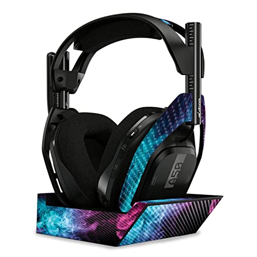 Image of MightySkins Carbon Fiber Skin Compatible with Astro A50 Wireless Headphones + Base Station (Gen 4) - Mystic Smoke | Protective, Durable Textured Carbon Fiber Finish | Easy to Apply | Made in The USA