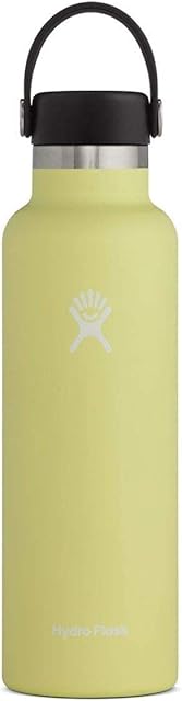 HYDRO FLASK - Water Bottle 709 ml (24 oz) - Vacuum Insulated Stainless Steel Water Bottle with Leak Proof Flex Cap and Powder Coat - BPA-Free - Standard Mouth - Pineapple