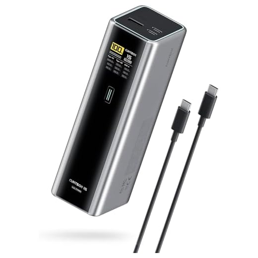 CUKTECH 15 Ultra Power Bank 20000mAh 210W Totale,Caricatore Portatile con 3 porte, Laptop Caricabatterie USB C con TFT Display, Ricarica Rapida per PC portatile,MacBookPro, iPhone 15，GalaxyS23