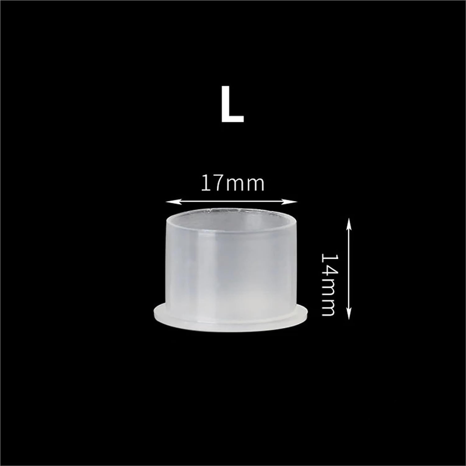 1200pcs Tattoo Ink Cups Plastic Tatuagem Acessorios Pigment Caps with Bottom(Large)