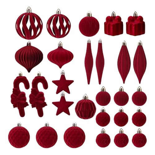 Ornements de Noël en Velours YRYRYW : Décoration d'intérieur incassable pour sapin et table