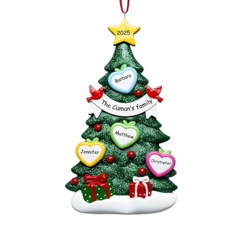 Bemaystar Palline di Natale Personalizzate con Nome e Anno, Decorazioni