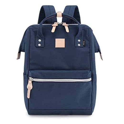 Himawari Travel Backpack Large Diaper Bag School multi-function Backpack for Women&Men 17.7"x11.8"x7.9" (Navy blue&plus)