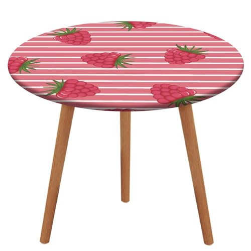 Morbuy Nappe Ronde Ajustée Élastique, Style Dessin Animé Fruit Nappes Imperméable et Anti Tache Nappe Ronde avec Bord Élastique Couverture de Table pour...