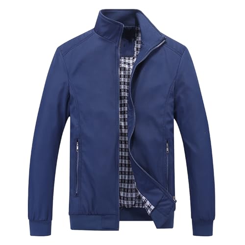ジャケット メンズ 秋服 スリム コート アウター トップス 大きいサイズ 薄手 防風 ファスナー 軽量 撥水 長袖 無地 ゴルフウェア ウインドブレーカー カジュアル ジャンパー スタジャン ブルゾン おしゃれ 通勤 通学 春秋用