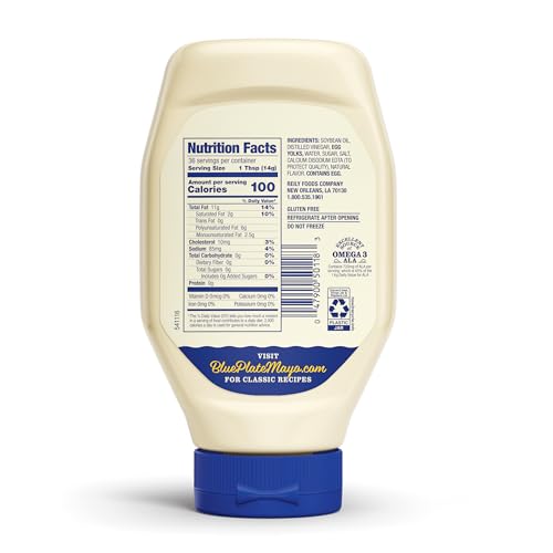 Image of Blue Plate Squeeze Mayonnaise, Regular, 18 Ounce (Pack of 6)