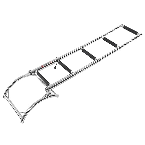 Escalera para piscina o embarcación con 4 peldaños antideslizantes miniatura 5