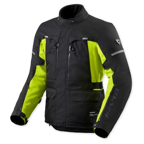 Veste textile moto imperméable Revit Outback 5 H2O noir jaune finition premium