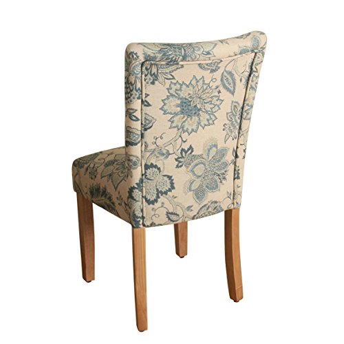 Image of HomePop Parsons Dining Chair, Blue Jacobean (Set of 2)