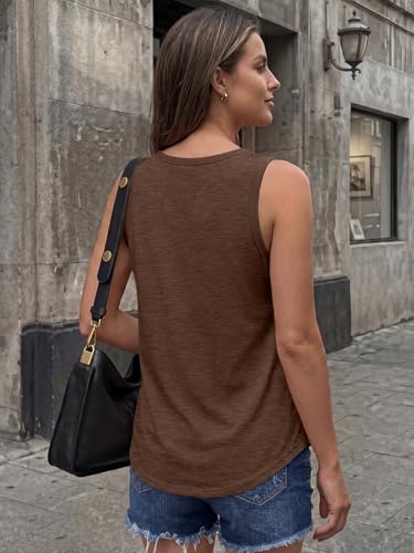 Image of AUTOMET Women's Square Neck Tank Top | Soft Lightweight Sleeveless Shirt, Loose Fit Flowy Summer Basic for Layering, Casual & Workout