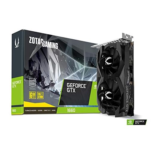 ZOTAC Gaming GeForce GTX 1660 6GB GDDR5 192-bit Gaming Graphics Card, Super Compact, ZT-T16600F-10L