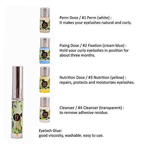 Lash Lift Kit,Makeup Eyelash Kit, Eyelash Curling Perming, Long&Short Eye Lashes Lift Curler Lotion Liquid Eyelash Liquid Curling Perming Curler and and Nutritious Growth Treatments - Thumbnail 5