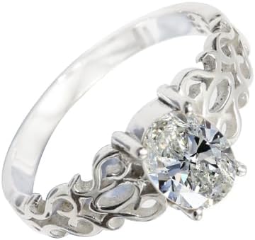 SILVERNROCK Moissanite Gemstone Silver plated Meditation Ring Handmade For Men W
