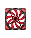 APEVIA AF512L-SRD 120mm Red LED Ultra Silent Case Fan w/ 15 LEDs & Anti-Vibration Rubber Pads (5-pk)