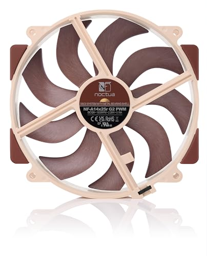 Image of Noctua NF-A14x25r G2 PWM, Premium-Quality Quiet Round-Frame 140mm PC Fan, 4-pin (Brown)