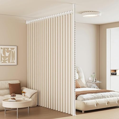 WXQ���ς莮 �Ԏd�؂� �˂����莮 �p�[�e�[�V���� �L�k���J�[�e�����[�� �Ԏd�؂� ���ς�_ ����210cm-310cm �c���L�k���� �ډB���J�[�e���f�M�� �h���� ���Ă��h�~ �h���� ��t�ȒP ��j��ݒu �H��s�v (��1.1�`1.6M,�N���[��)