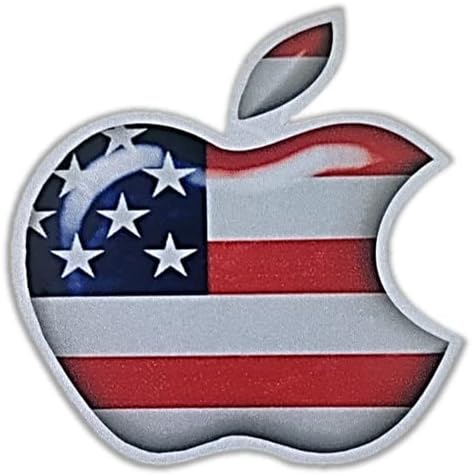 UNIq Funky Apple USA Stylish Glossy Finish Decal Sticker for Car Bike Laptop Bottle