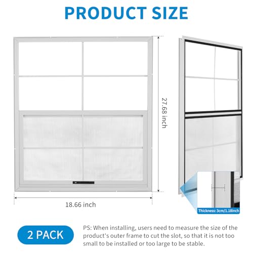 2 Pack 18x27 Shed Windows, Flush Mount Sliding Windows with Screen, Rust Resistant White Aluminum Frame, Easy Installation for Chicken Coop, Playhouse, Barn, Garage & Outdoor Structures by SierraSquad - Used condition - Image 2