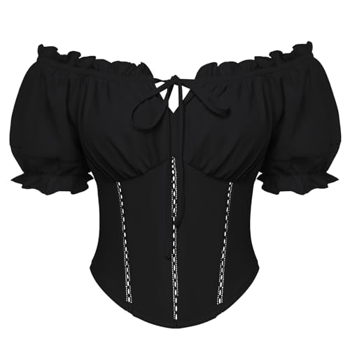 Chemisier médiéval femme à manches bouffantes idéal pour costume de festival et GN