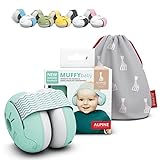 Alpine Casque anti-bruit Muffy Baby pour bébés et tout-petits jusqu'à 36 mois – Certifié CE et UKCA – Casque confortable contre les dommages auditifs et améliore le sommeil – Édition officielle Sophie
