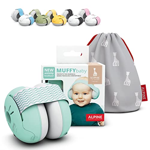 Image of Alpine Muffy Baby Ear Protection - CE & ANSI Certified Noise Reduction Earmuffs for Babies & Toddlers up to 36 Months - Sophie La Girafe Edition