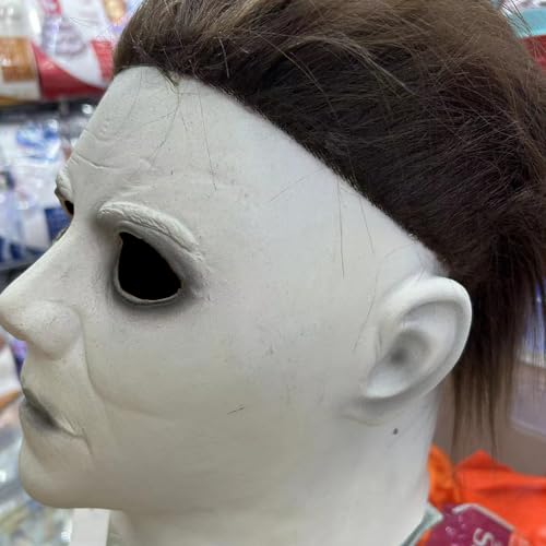 Halloween Michael Myers Mask 1978, White Full Face Latex Masks for Adult