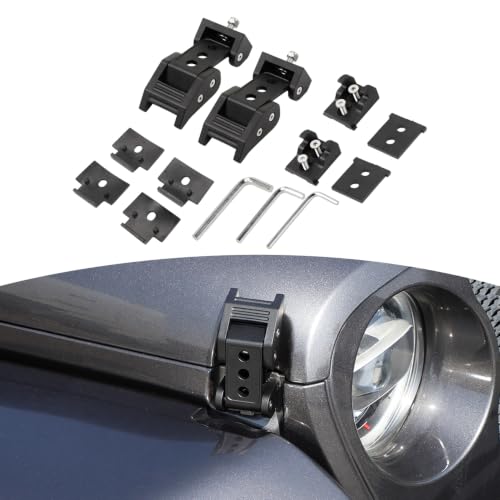 RT-TCZ for Wrangler Hood Latch Lock Catch, Aluminum Hood Latches for Jeep Wrangler 2007-2017 JK JKU 2018+ JL JLU 2020+ Gladiator JT Black Exterior Accessories 2pcs