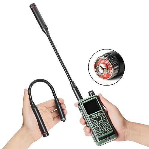 Radioddity RA12 UHF/VHF Dual Band Gooseneck Antenna, SMA-F 11.9’’ High Gain Ham Radio Antenna for Baofeng UV-5R Series UV-17R UV-9G GT-5R Radioddity GA-2S, GA-510, GC-5, GS-5B, GD-AT10G