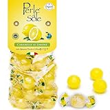 Perle di Sole Italian Lemon Drops Hard Candy Individually Wrapped (7.05 oz) Made with Essential Oils of Amalfi Coast P.G.I. Lemon - Italian Imported Gifts From Italy