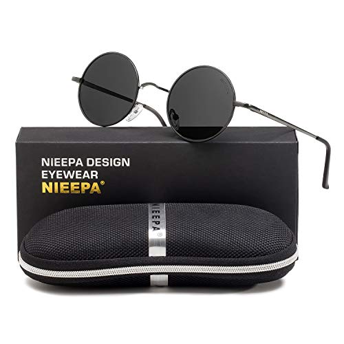 Image of Vintage Small Round Polarized Hippie Sunglasses for Men Women Circle Sun Glasses NP1002
