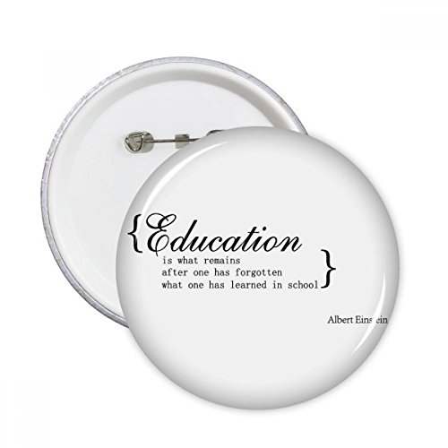 Bouton rond badge pins DIYthinker citation éducation multicolore vêtement xl lot 5pcs