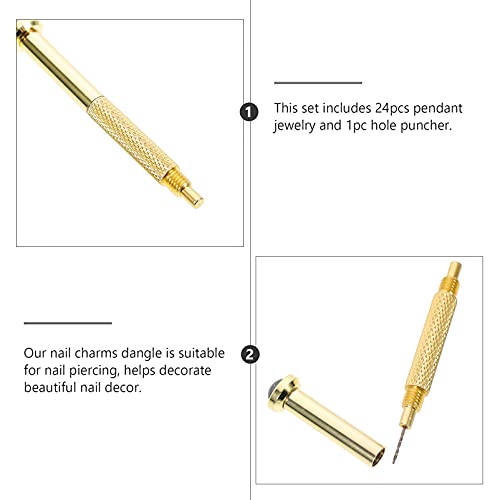 Beaupretty Ciondola Nail Art Piercing Charms