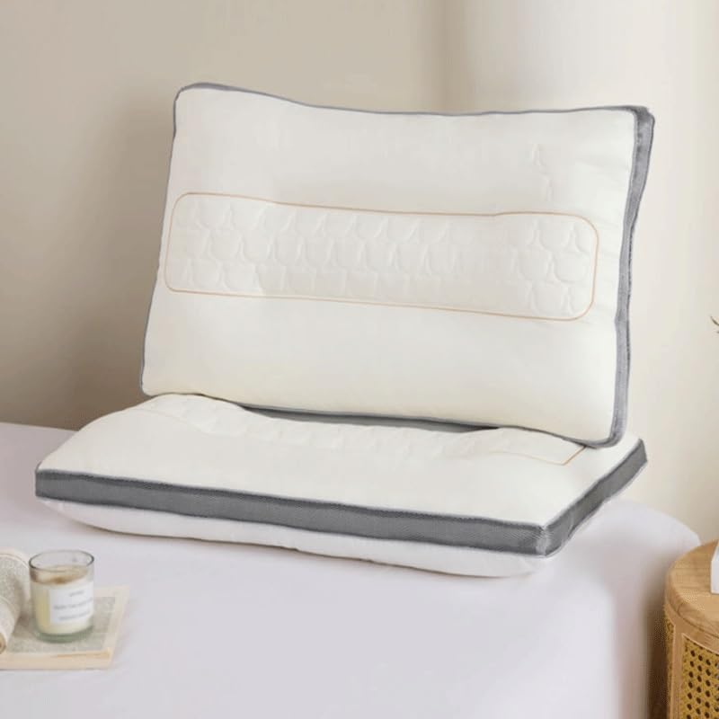 Pair of Polyester Fiber Pillows for Adult Home Use to Protect The Neck Help Sleep