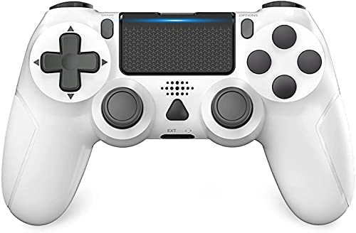 Wireless Gaming Controller for PS4, YCCSKY Wireless Gamepad Joypad Built-in Gyro/Speaker/Vibration Remote Joystick with Share Button and Ergonomic Design for PS4/ Slim/ Pro (White)