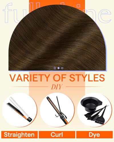 Image of Full Shine Invisi Edge Seamless Hair Extensions Clip in, Invisible PU Weft
