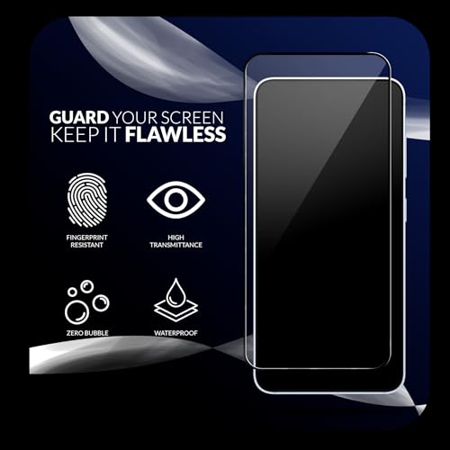 Image of Back Cover Case + Screen Protector for Motorola Moto G06 Power, Dual-Layer Hybrid Protection, 9H Tempered Glass Screen Guard, Transparent & Black