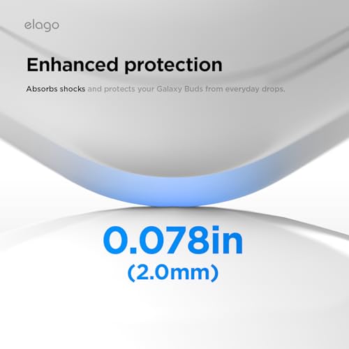Image of elago AW5 Compatible with Samsung Galaxy Buds 4 Pro Case & Galaxy Buds 4 Case, Classic Game Player Design Cover with Carabiner, Full Protection, Headphone Accessories, for Men, Women (Light Grey)