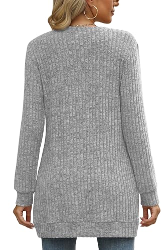 Image of Sweaters for Women Long Sleeve Crewneck Sweatshirt Loose Casual Tunic Tops