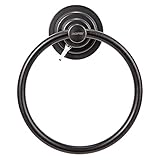 ORB No Dill Towel Ring, BOPai Vacuum Suction Cup Shower Washcloth Hand Towel Round Holder Bathroom