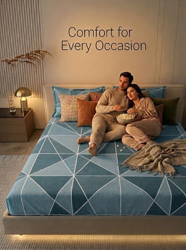 Image of Mafatlal 125 GSM Merino Double Bedsheet with Pillow Covers |90 x 100 Inches | Soft, Breathable & Lightweight | Grey
