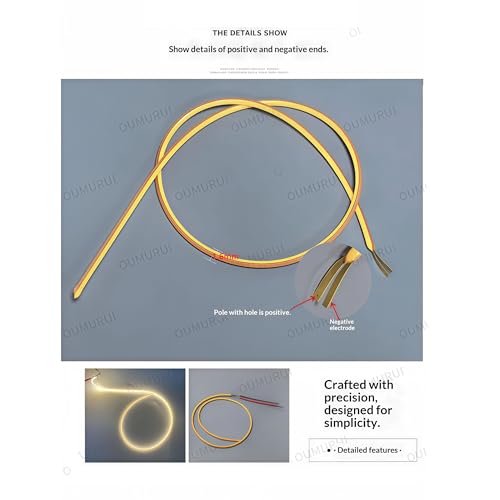 Tira de LED ultrafina 1.6mm 360° 3V 6 unidades blanco cálido miniatura 6