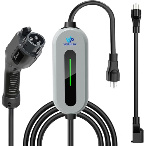 Portable EV Charger 16A J1772 with 25ft Cable and Adapters