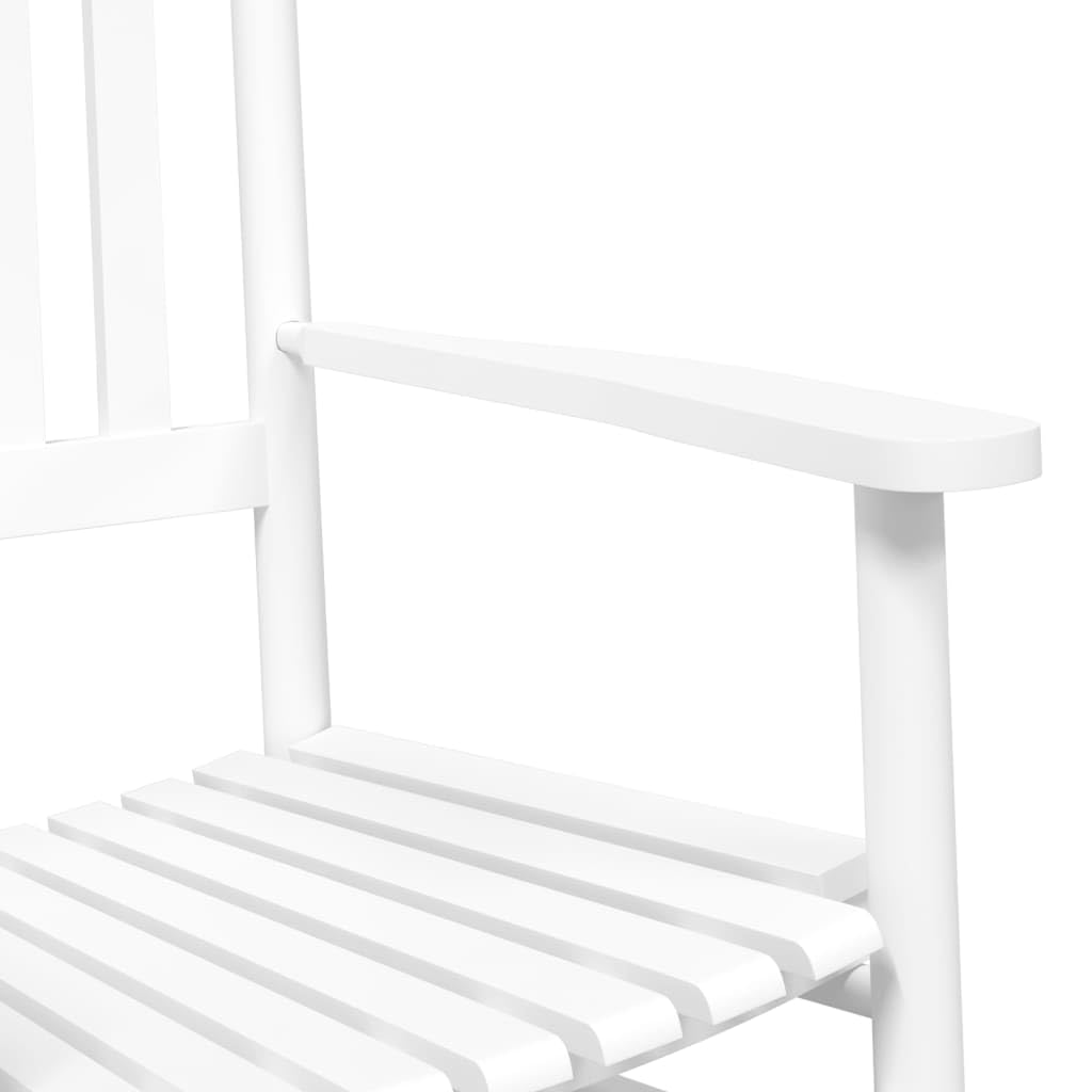 Homgoday Sedia a dondolo con tavolo pieghevole in legno massello di pioppo bianco, sedie da giardino, bistro sedia seduta per terrazza balcone adatte per uso interno ed esterno mobili