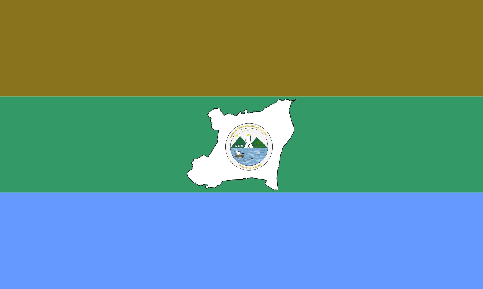 Drapeau Region Autonoma del Atlantico Norte grand format mât