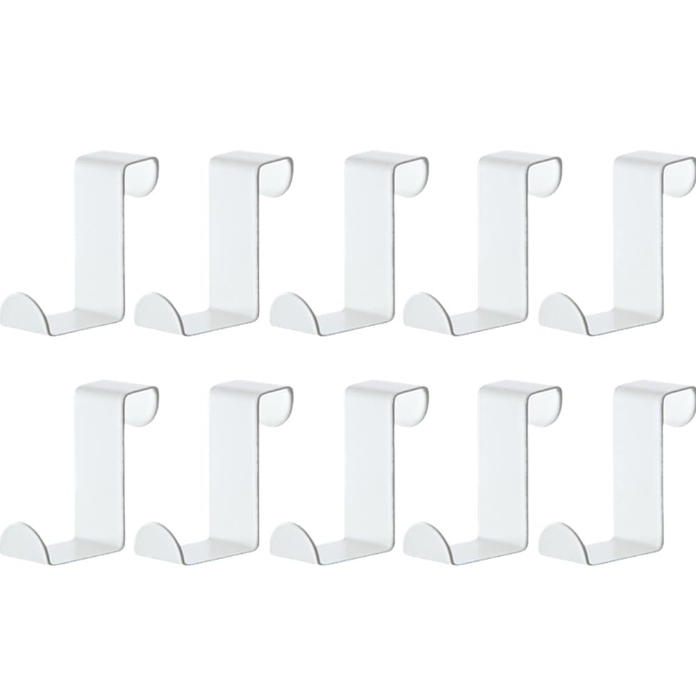 Gancho para puerta de gabinete de baño en forma de Z, colgador trasero de puerta de acero inoxidable, llavero, gancho para abrigo, accesorios de cocina para el hogar, herramienta organizadora, blanc