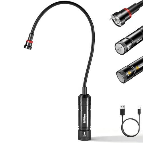 CLAKAP W2 Rechargeable Flexible Neck Work Light with Magnetic Pickup Tool
