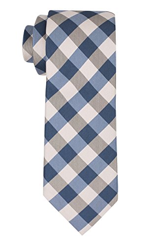 Image of The Tie Hub Premium Rangel Silk Plaid Necktie for Men