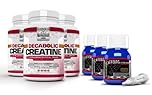 3 Month Anabolic Muscle Stack: Testo Extreme Anabolic & 10 Blend Decabolic Creatine - Strongest Legal Testosterone Booster/Creatine Powder